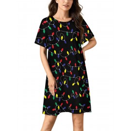 Women'S 3D Printing Christmas Snowman Golden Fireworks Print Sleeveless Dress | Peplum Style with Pockets, Bandeau Collar, Perfect for All Seasons