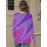 Plus Size Women'S V-Neck 3D Pink Purple Wave Pattern Long Sleeves T-Shirt | Abstract Print, Casual Style, Suitable for Winter, Christmas Party, Birthday, Christmas Enthusiasts, Christmas Limited Edition, New Year Gift