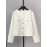 Women's Elegant White Tailored Jacket - Structured Collar Single-Button Closure, H-Line Silhouette Long Sleeve Blazer Coat for Casual & Formal Events, All-Season Versatile Outerwear (Machine Washable) - Office, Wedding, Everyday Outfits