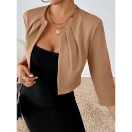 Women'S Stylish Pleated Collar Blazer