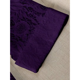 Women'S Lightweight Blazer - Elegant H-Silhouette Office Jacket, Non-Stretch Fabric, Three-Quarter Sleeve Blazer for Women, Professional & Casual Outfits (Spring/Fall/Summer) - Easy-Care Business Coat, Spring Summer Wear, Lace Trim Detailing, Fall Wardrobe, Breathable Material, Working Women